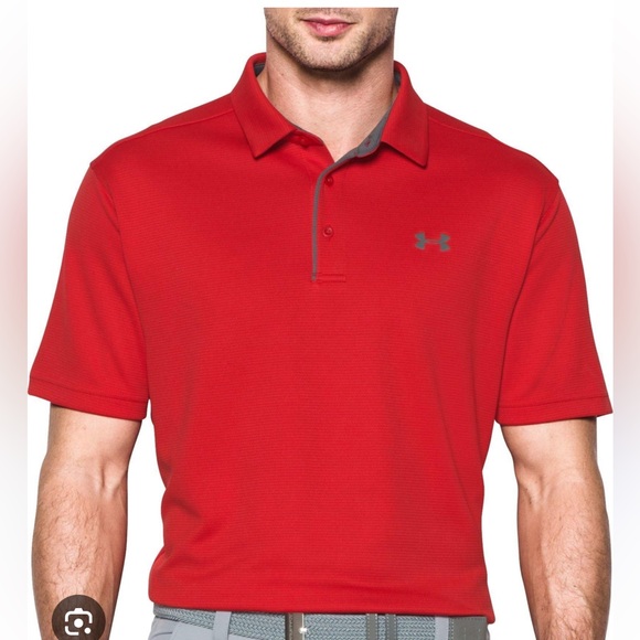 Under Armour Other - UNDER ARMOUR Mens Tech Performance Short Sleeve Polo Loose fit Heatgear Size LG